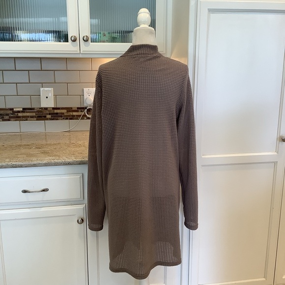 Blakeley Women's Taupe Open-Front Sweater Cardigan OS - Picture 4 of 7